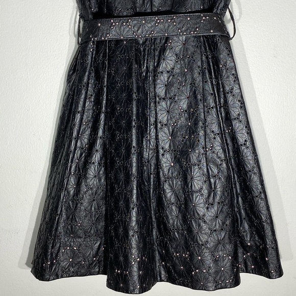 Black Leather Floral Dress**Age 12 - Picture 8 of 8